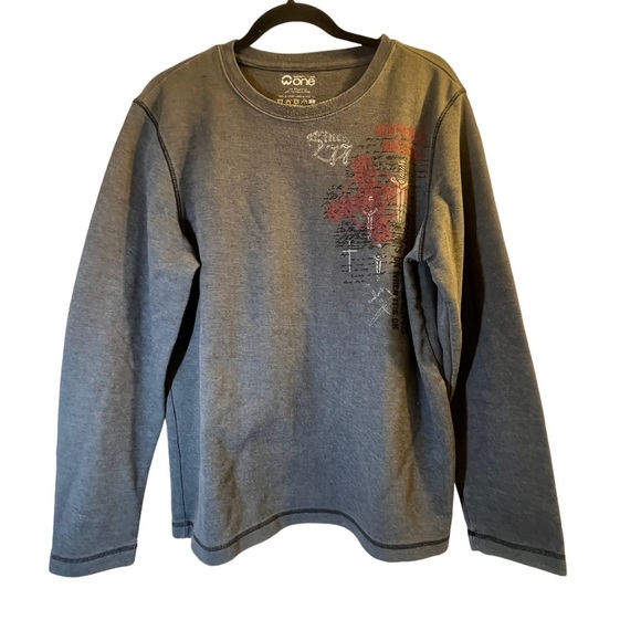 WAREHOUSE One Shirt Long-Sleeved Gray Size L - Picture 1 of 9
